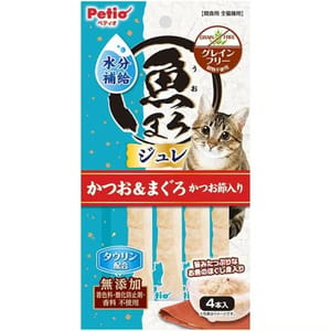 Petio Petio 貓零食 水分補給果凍肉泥條 鏗魚+吞拿魚+含鏗魚片 4支裝 (80605725)