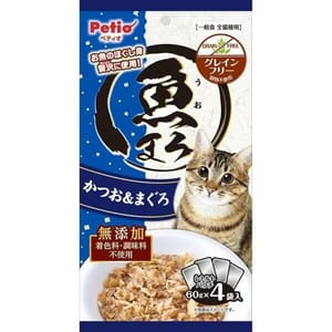 Petio Petio 貓濕糧 無穀物 鰹魚+吞拿魚 60gx4包 (80405997B)