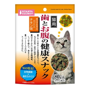 日本MARUKAN 日本MARUKAN 貓用護腸潔齒餅 雞肉味 80g 80g 貓用 正面圖