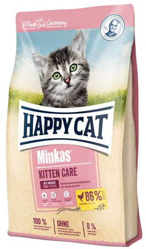 Happy Happy Cat Minkas 幼貓糧 初生貓營養配方  1.5kg 5kg  正面圖