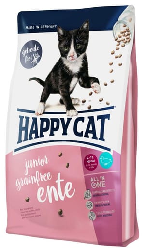 Happy Happy Cat Sensitive 無穀物幼貓糧 鴨肉配方  1.4kg 4kg  正面圖