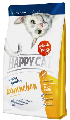 Happy Happy Cat Sensitive 成貓兔肉無穀物配方 Grainfree Kaninchen 300g 300g  正面圖