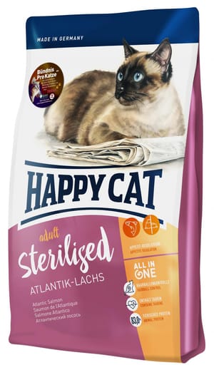 Happy Happy Cat Supreme 絕育成貓糧 三文魚配方 1.4kg 4kg  正面圖