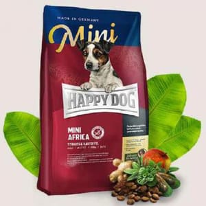 Happy Happy Dog Supreme Mini 小型犬非洲鴕鳥肉無榖物配方 Mini Africa 1kg 1kg  正面圖