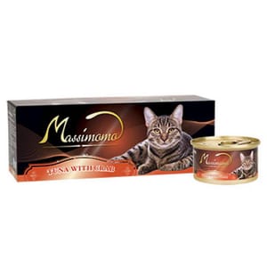 Massimomo Massimomo 貓罐頭 吞拿魚配蟹肉 80g 80g 正面圖