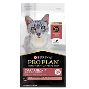 PURINA PURINA PROPLAN 冠能 貓糧 成貓美毛亮麗配方 三文魚 1.5kg 5kg  正面圖