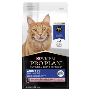 PURINA PURINA PROPLAN 冠能 貓糧 成貓7+配方 三文魚及吞拿魚 1.5kg 5kg 正面圖