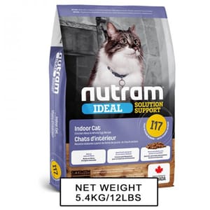 nutram nutram IDEAL紐頓 室內控制掉毛配方貓糧 I17 5.4kg 4kg 正面圖