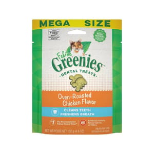 美國Greenies 美國Greenies Dental Treats 貓齒靈貓咪潔齒餅 烤雞肉味 71g 71g  正面圖