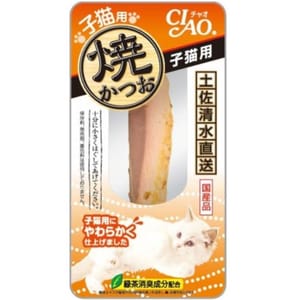 CIAO CIAO 貓零食 日本燒鰹魚條 25g [幼貓用] 25g 貓用 正面圖