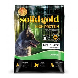 solidgold素力高 solidgold素力高 無穀御品乾狗糧 High Protein With Duck 4lb 4lb 正面圖