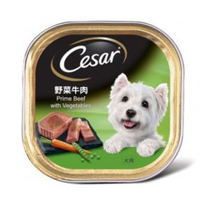 Cesar西莎 Cesar西莎 鋁罐狗罐頭 星級美饌系列 野菜牛肉 Prime Beef with Vegetables 100g 100g 正面圖