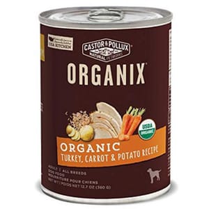 CASTOR CASTOR & POLLUX ORGANIX 狗罐頭 有機無穀物 火雞及紅蘿蔔及馬鈴薯 ORGANIC TURKEY, CARROT & POTATO RECIPE 12.7oz 7oz 正面圖