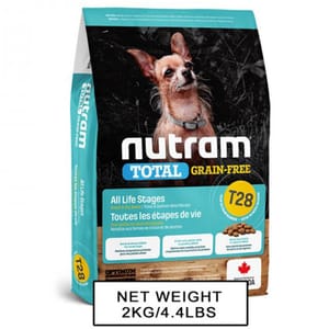 nutram紐頓 nutram紐頓 狗糧 無薯無穀糧小型犬 三文魚鱒魚 Salmon & Trout T28 5.4kg 4kg  正面圖