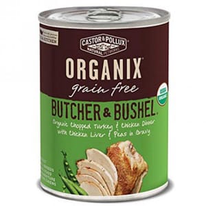 CASTOR CASTOR & POLLUX ORGANIX 狗罐頭 有機無穀物 火雞雞肝及豌豆 12.7oz 7oz  正面圖