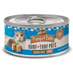 Merrick Merrick 無穀物三文魚牛肉肉醬貓罐頭 Surf+Turf Pate 5.5oz 5oz 正面圖