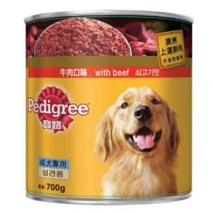 Pedigree寶路 Pedigree寶路 狗罐頭 牛肉 beef 700g 700g  正面圖