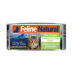 Feline Feline Natural 主食貓罐頭 雞肉及羊肉盛宴 Chicken and Lamb Feast 85g 85g  正面圖