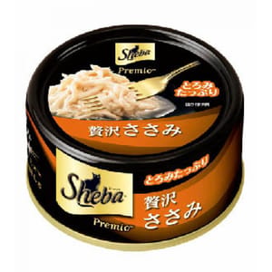 Sheba Sheba 日式貓罐頭 黑罐系列 嫩滑雞絲 75g 75g  正面圖