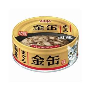 AIXIA AIXIA 愛喜雅 貓罐頭 金缶系列 吞拿魚絲 70g 70g  正面圖