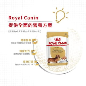 Royal Canin Royal Canin 法國皇家 狗濕糧 臘腸狗成犬專屬主食濕糧  85g 85g  側面圖