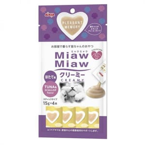 AIXIA AIXIA 愛喜雅 MiawMiaw肉泥餐包 吞拿魚元貝肉醬 60g 60g  正面圖