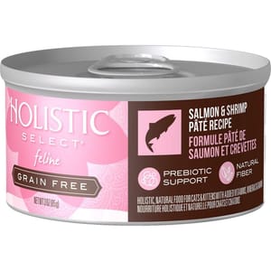 Holistic Holistic Select活力滋 無穀物貓罐頭 三文魚拼海蝦配方 3oz 3oz 正面圖