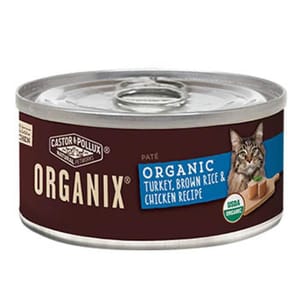 CASTOR CASTOR & POLLUX ORGANIX 貓罐頭 有機火雞糙米及雞肉配方 3oz 3oz  正面圖