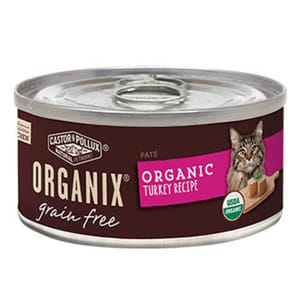 CASTOR CASTOR & POLLUX ORGANIX 貓罐頭 有機無穀物 火雞肉醬配方 5.5oz 5oz 正面圖