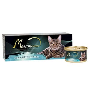 Massimomo Massimomo 貓罐頭 吞拿魚配青口 80g 80g  正面圖