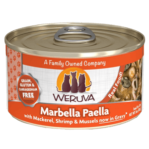 WeRuVa WeRuVa 貓罐頭 主食罐 野生鯖魚海蝦及魷魚青口 85g 85g  正面圖