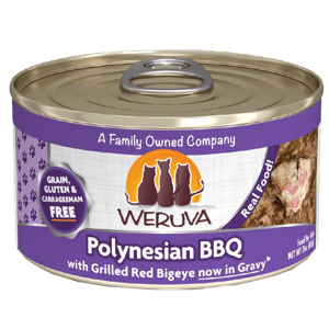 WeRuVa WeRuVa 貓罐頭 主食罐 野生大眼鯛魚沙甸魚及吞拿魚 Polynesian BBQ 85g 85g  正面圖