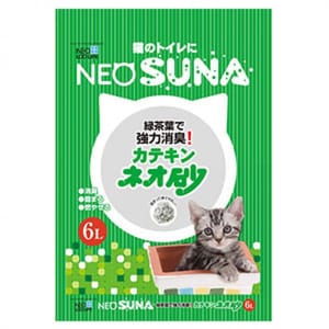 日本NEO 日本NEO SUNA綠茶葉 紙貓砂 6L TBS 6L 正面圖