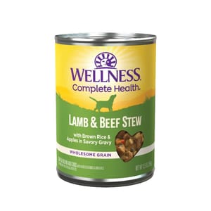WELLNESS WELLNESS 狗罐頭 Complete Health STEW燜燒煮意系列 羊柳燴牛腩蘋果 12.5oz 354g 5oz 正面圖