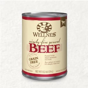 WELLNESS WELLNESS 狗罐頭 95% 無榖物牛肉配方13.2oz 2oz  正面圖