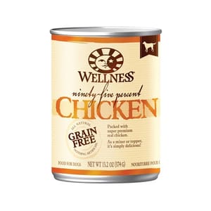 WELLNESS WELLNESS CORE 狗罐頭 95% 無榖物雞肉配方 13.2oz 374g 2oz 正面圖