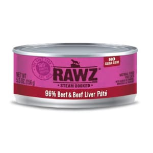 RAWZ RAWZ 貓罐頭 肉醬主食罐 全貓配方 牛肉及牛肝 155g 155g 正面圖
