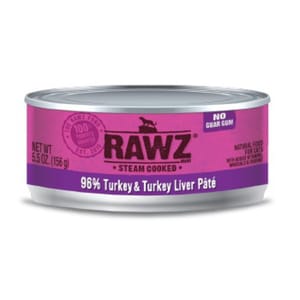 RAWZ RAWZ 貓罐頭 肉醬主食罐 全貓配方 火雞肉及火雞肝 155g 155g 正面圖