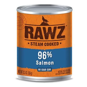 RAWZ RAWZ 狗罐頭 主食罐 全犬配方 三文魚 354g 354g 正面圖
