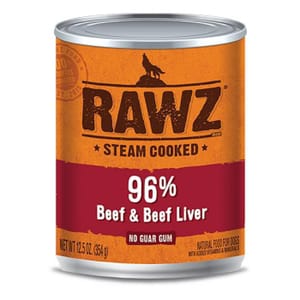 RAWZ RAWZ 狗罐頭 主食罐 全犬配方 牛肉及牛肝 354g 354g 正面圖