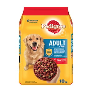 Pedigree寶路 Pedigree寶路 成犬乾糧 牛肉及蔬菜 10kg 10kg 正面圖