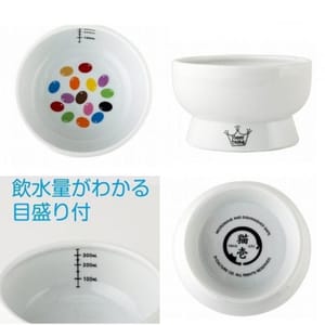 日本猫壱 日本猫壱 necoichi ペット 陶瓷闊圓寵物水碗 DC-0704-SC01 貓犬用 正面圖