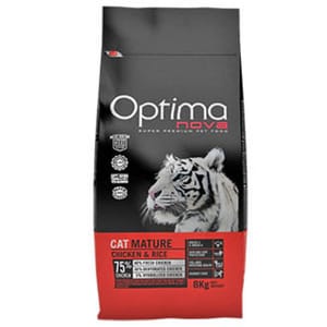 Optima Optima nova 雪虎高齡貓關節配方 Mature Chicken & Rice 8kg 8kg 正面圖