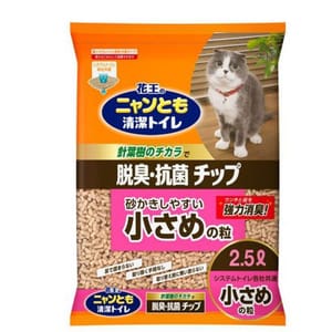 日本花王脫臭抗菌小粒 日本花王脫臭抗菌小粒 木貓砂 2.5L 5L 正面圖