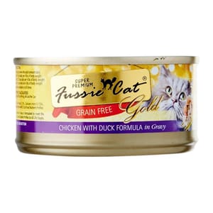 Fussie Fussie Cat 貓罐頭 金鑽 雞肉+鴨肉 Chicken with Duck in Gravy 80g 80g 正面圖