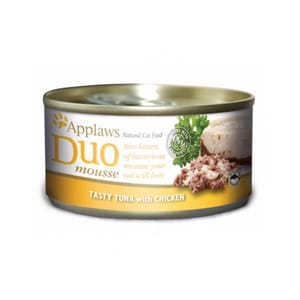 Applaws Applaws 貓罐頭 雙層慕絲系列 紅肉吞拿魚&雞胸 Duo Mousse Tasty Tuna with Chicken 70g 70g  正面圖