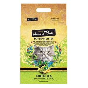 Fussie Fussie Cat 高竇貓 豆腐貓砂 綠茶味 6L 6L 正面圖