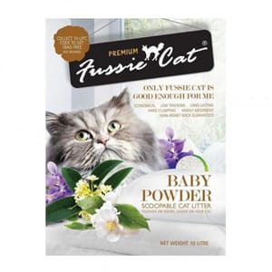 Fussie Fussie Cat高竇貓 礦物貓砂 爽身粉味 10L 10L  正面圖