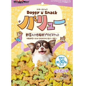 DoggyMan DoggyMan 日本狗零食 低脂健康蔬菜 彩色骨頭型小餅乾 80g 80g 犬用 正面圖