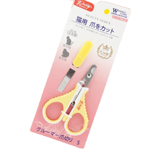Petiy Petiy Beauty 用具嚴選 剪刀型指甲鉗連銼刀套裝 貓貓專用   正面圖